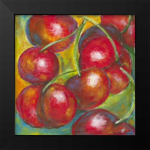 Abstract Fruits III Black Modern Wood Framed Art Print by Zarris, Chariklia