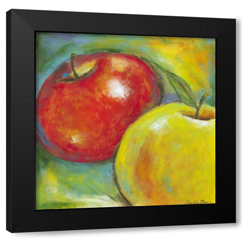 Abstract Fruits IV Black Modern Wood Framed Art Print with Double Matting by Zarris, Chariklia