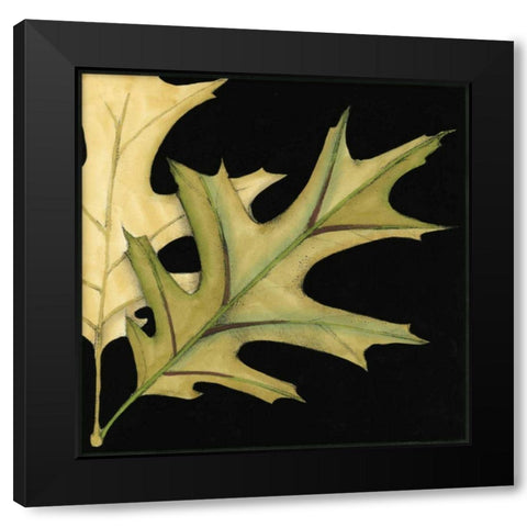 Small Tandem Leaves III Black Modern Wood Framed Art Print with Double Matting by Goldberger, Jennifer