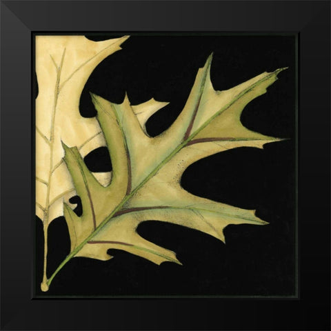 Small Tandem Leaves III Black Modern Wood Framed Art Print by Goldberger, Jennifer