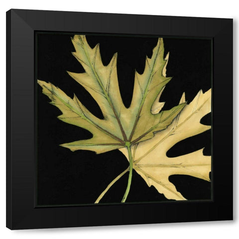 Small Tandem Leaves IV Black Modern Wood Framed Art Print by Goldberger, Jennifer