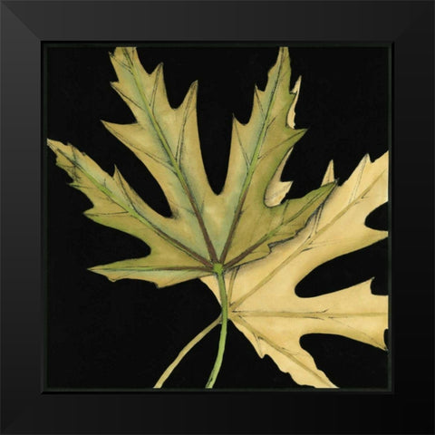 Small Tandem Leaves IV Black Modern Wood Framed Art Print by Goldberger, Jennifer