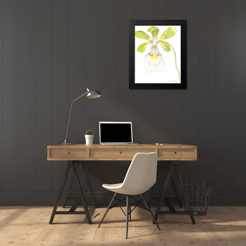 Small Orchid Beauty I Black Modern Wood Framed Art Print by Goldberger, Jennifer