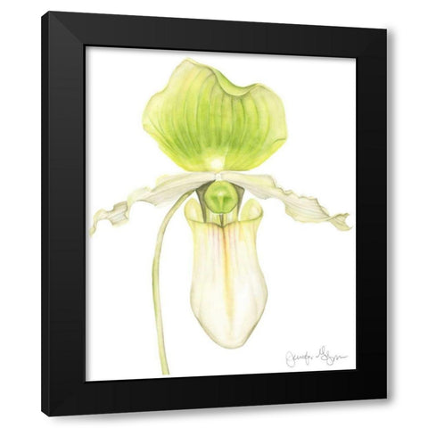 Small Orchid Beauty IV Black Modern Wood Framed Art Print with Double Matting by Goldberger, Jennifer