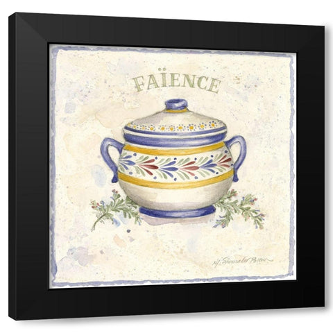 French Pottery I Black Modern Wood Framed Art Print with Double Matting by Pallan, Nancy S.