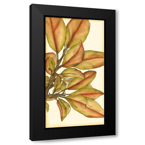 Small Gilded Leaves II Black Modern Wood Framed Art Print by Goldberger, Jennifer