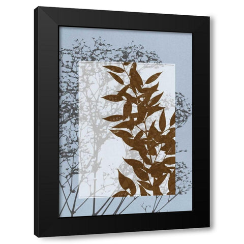 Small Translucent Wildflowers VI Black Modern Wood Framed Art Print with Double Matting by Goldberger, Jennifer