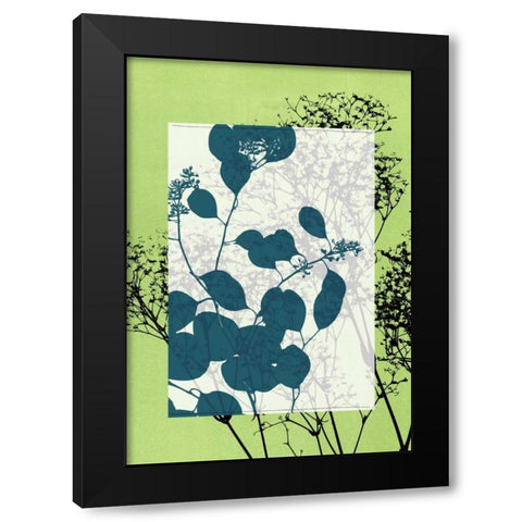 Small Translucent Wildflowers VII Black Modern Wood Framed Art Print with Double Matting by Goldberger, Jennifer
