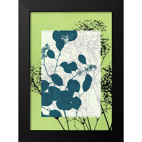 Small Translucent Wildflowers VII Black Modern Wood Framed Art Print by Goldberger, Jennifer