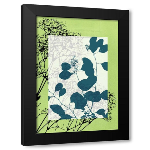 Small Translucent Wildflowers VIII Black Modern Wood Framed Art Print with Double Matting by Goldberger, Jennifer