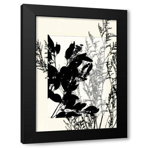 Small Translucent Wildflowers IX Black Modern Wood Framed Art Print by Goldberger, Jennifer