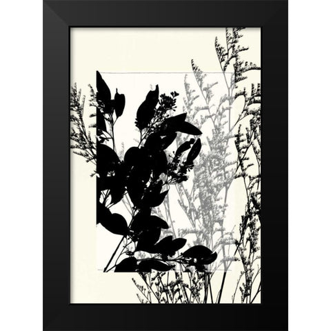 Small Translucent Wildflowers IX Black Modern Wood Framed Art Print by Goldberger, Jennifer