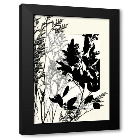 Small Translucent Wildflowers X Black Modern Wood Framed Art Print with Double Matting by Goldberger, Jennifer