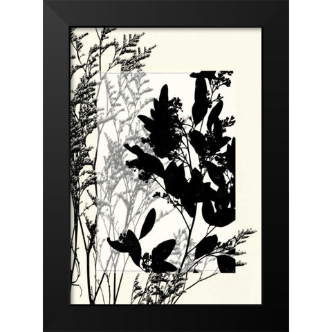 Small Translucent Wildflowers X Black Modern Wood Framed Art Print by Goldberger, Jennifer