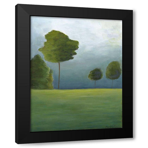 Twilight II Black Modern Wood Framed Art Print with Double Matting by Zarris, Chariklia