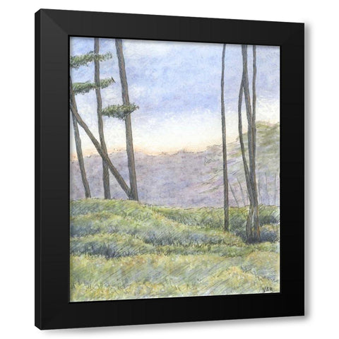 Tranquil Horizon II Black Modern Wood Framed Art Print by Roper, Virginia A.