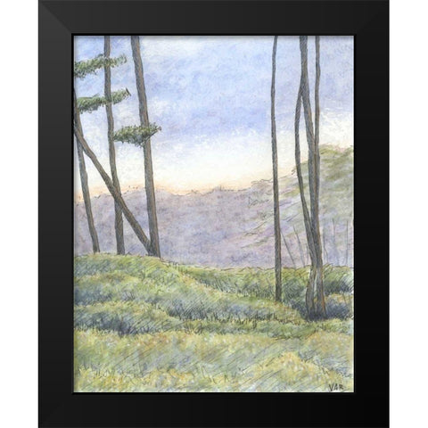 Tranquil Horizon II Black Modern Wood Framed Art Print by Roper, Virginia A.