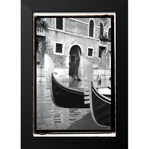 Resting Gondolas Black Modern Wood Framed Art Print by DeNardo, Laura
