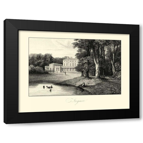View of Frogmore Black Modern Wood Framed Art Print by Hakewill, James