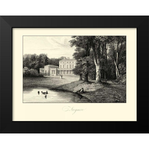 View of Frogmore Black Modern Wood Framed Art Print by Hakewill, James