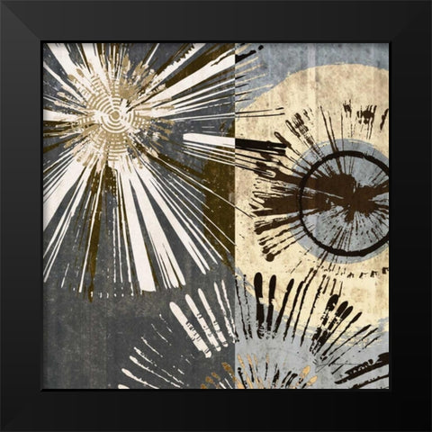 Outburst Tiles I Black Modern Wood Framed Art Print by Burghardt, James
