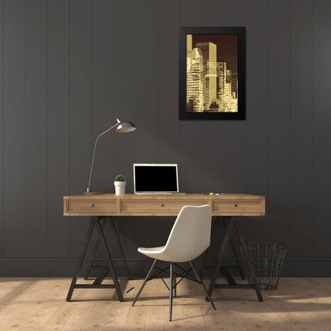 Nightline I Black Modern Wood Framed Art Print by Burghardt, James