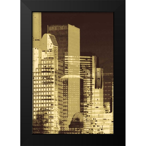 Nightline I Black Modern Wood Framed Art Print by Burghardt, James