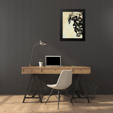 Orchid Blush Panels II Black Modern Wood Framed Art Print by Burghardt, James