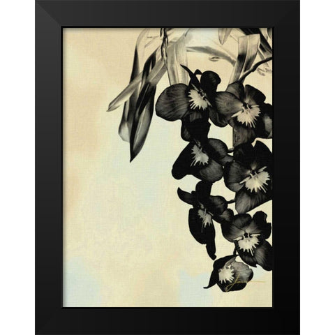 Orchid Blush Panels II Black Modern Wood Framed Art Print by Burghardt, James