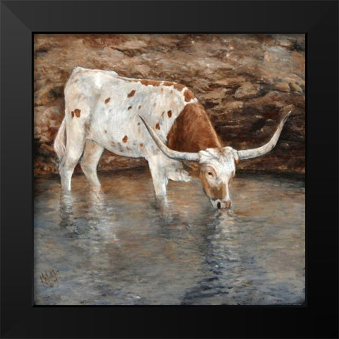 All by Myself Black Modern Wood Framed Art Print by Winkler, Kathy