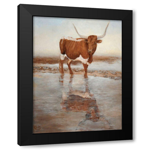 Looking Glass Black Modern Wood Framed Art Print by Winkler, Kathy