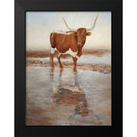 Looking Glass Black Modern Wood Framed Art Print by Winkler, Kathy