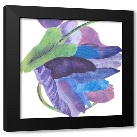 Sideways Indigo II Black Modern Wood Framed Art Print by Roth, Carolyn