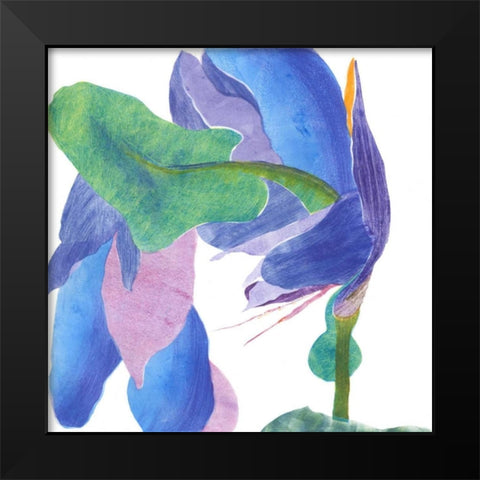 Surprise Indigo II Black Modern Wood Framed Art Print by Roth, Carolyn