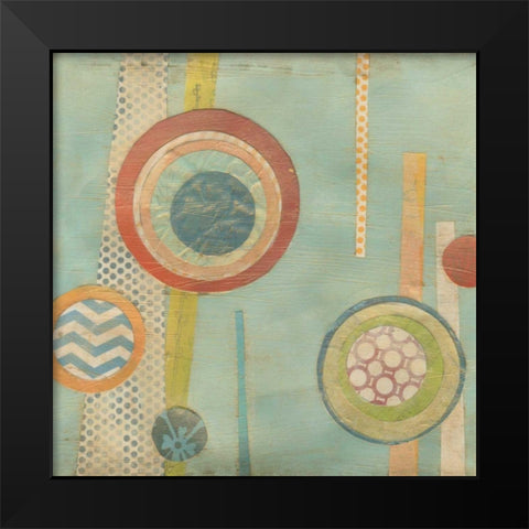 Bits and Pieces II Black Modern Wood Framed Art Print by Vess, June Erica