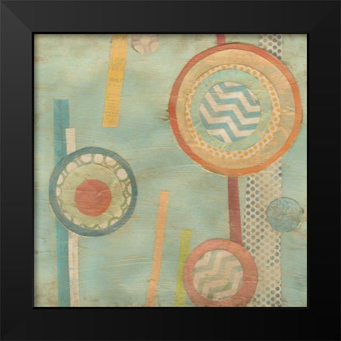 Bits and Pieces III Black Modern Wood Framed Art Print by Vess, June Erica