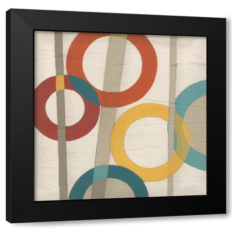 Circular Logic I Black Modern Wood Framed Art Print by Vess, June Erica