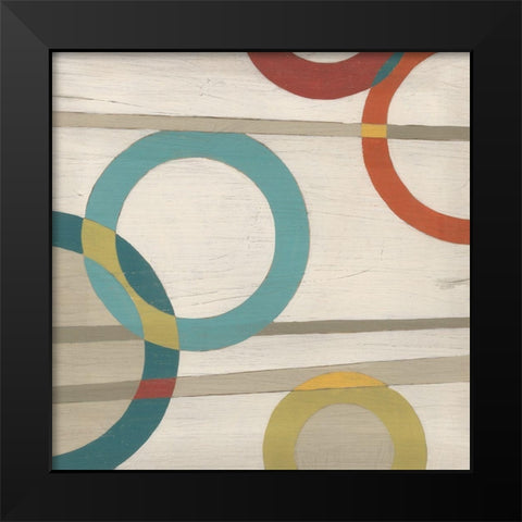 Circular Logic II Black Modern Wood Framed Art Print by Vess, June Erica