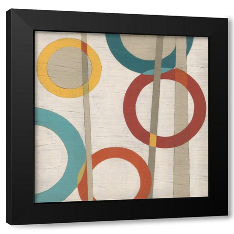 Circular Logic IV Black Modern Wood Framed Art Print by Vess, June Erica