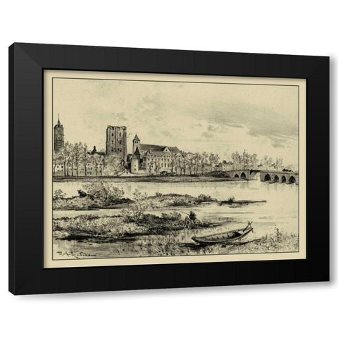Riverside Estate I Black Modern Wood Framed Art Print by Robida, A.