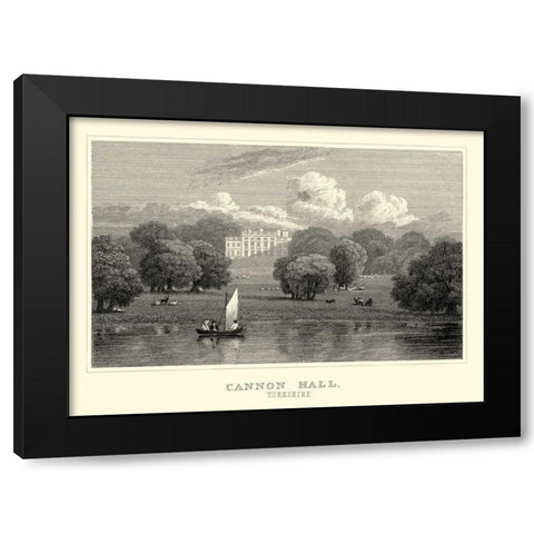 Cannon Hall Black Modern Wood Framed Art Print with Double Matting by Neale, J.P.