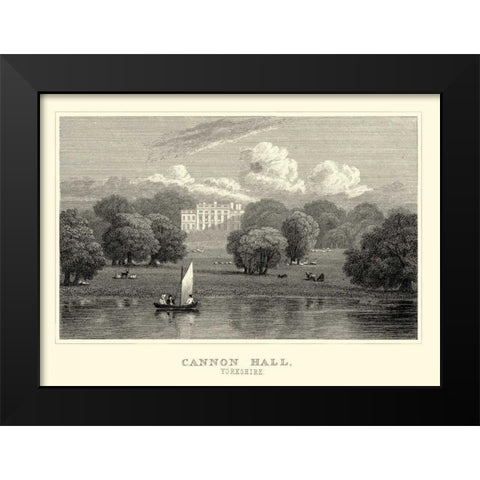 Cannon Hall Black Modern Wood Framed Art Print by Neale, J.P.