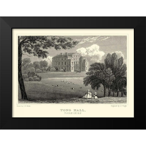 Tong Hall Black Modern Wood Framed Art Print by Neale, J.P.