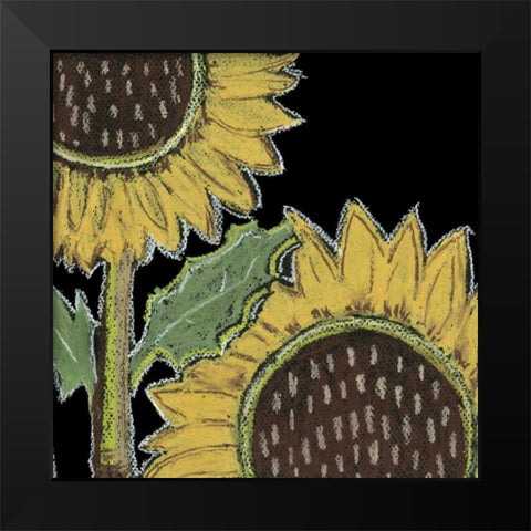 Flower Song III Black Modern Wood Framed Art Print by Choate, Lisa