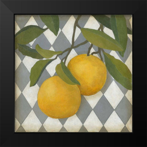 Fruit and Pattern IV Black Modern Wood Framed Art Print by Meagher, Megan