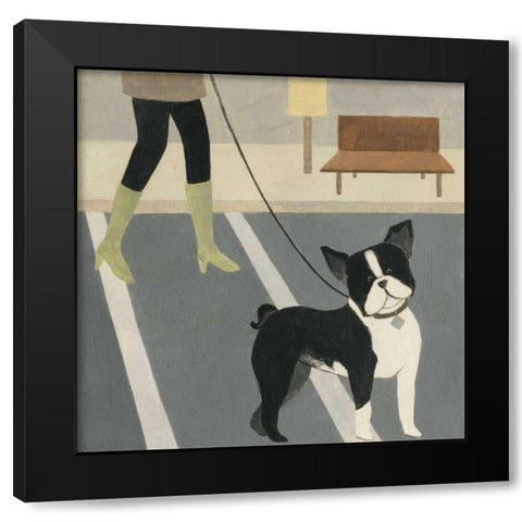 City Dogs III Black Modern Wood Framed Art Print by Meagher, Megan