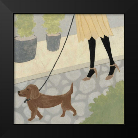 City Dogs IV Black Modern Wood Framed Art Print by Meagher, Megan