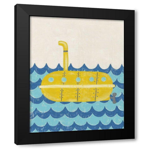 Trumans Voyage IV Black Modern Wood Framed Art Print with Double Matting by Zarris, Chariklia