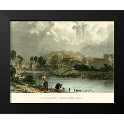 Appleby, Westmoreland Black Modern Wood Framed Art Print by Allom, T.