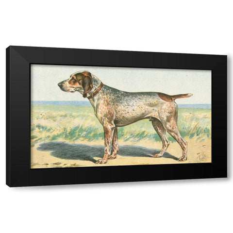 Mans Best Friend III Black Modern Wood Framed Art Print by Unknown